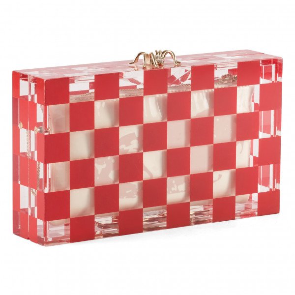 Charlotte Olympia Pandora Squared Perspex Clutch