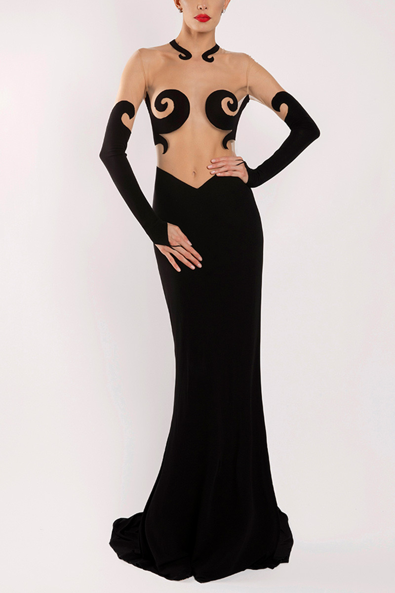 Maison Souraya Spiral Gown