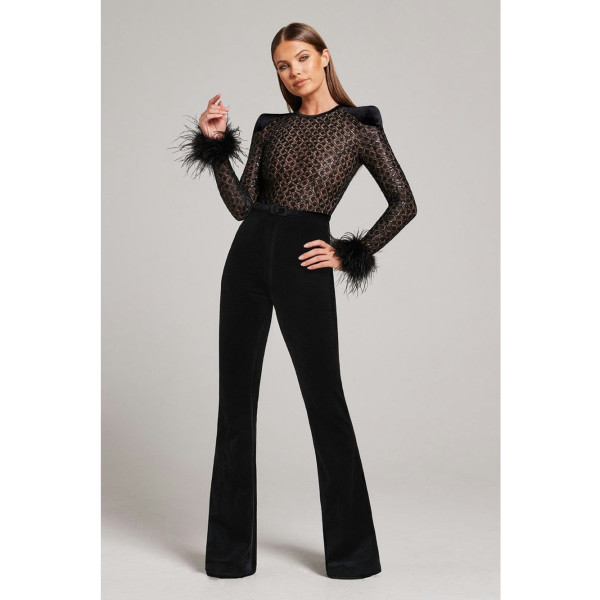 Nadine Merabi Monique Black Jumpsuit