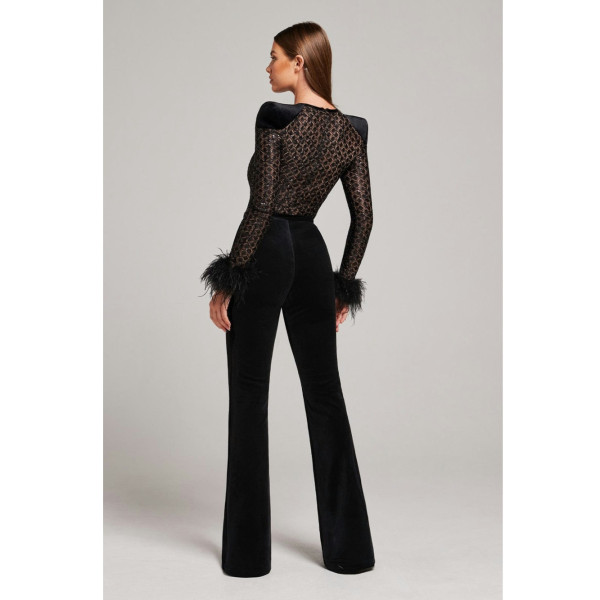 Nadine Merabi Monique Black Jumpsuit