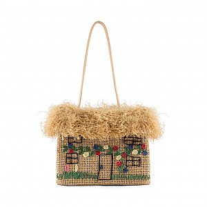 Lulu guinness 2025 straw bag