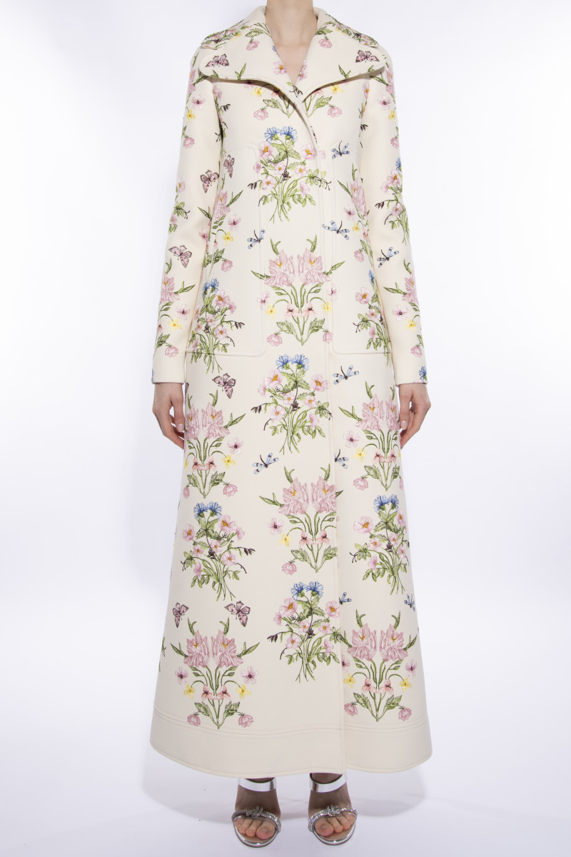 Giambattista Valli Double breasted full-lenght embroidered coat