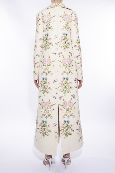 Giambattista Valli Double breasted full-lenght embroidered coat