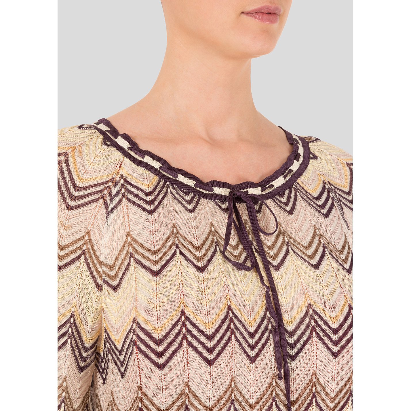 Missoni Patterned Cut-Out Knit Top