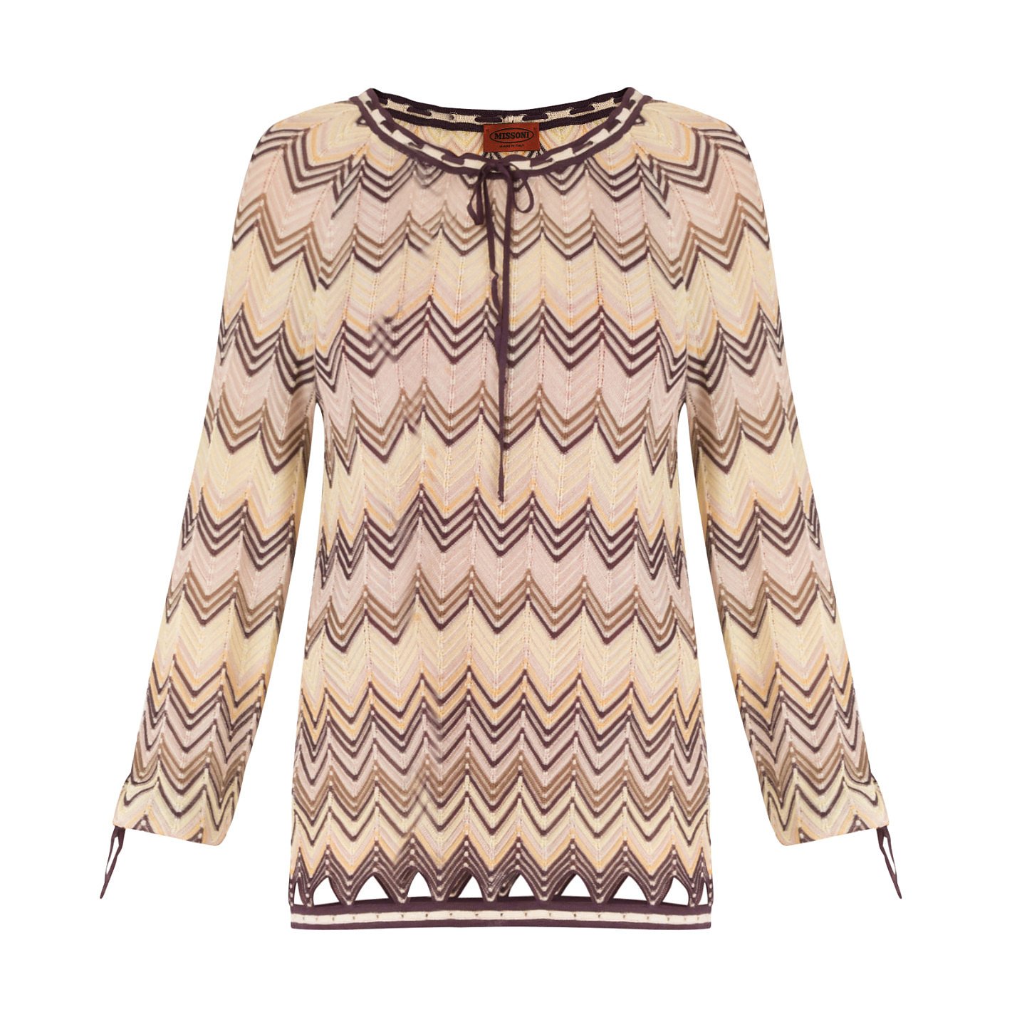 Missoni Patterned Cut-Out Knit Top