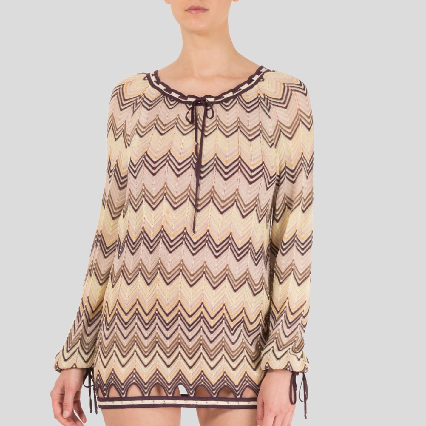 Missoni Patterned Cut-Out Knit Top