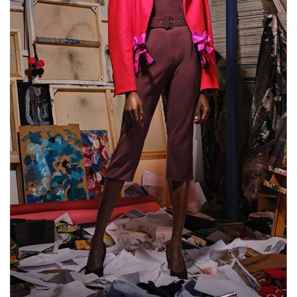 Emilio De La Morena Cropped Trousers With Belt