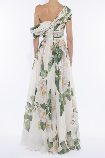 Giambattista Valli Floral gown with off shoulder neckline