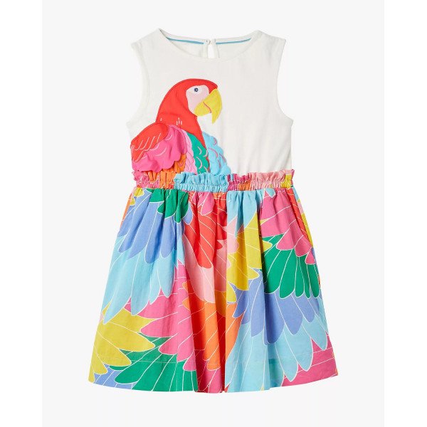Rent Buy Mini Boden Parrot Appliqué Dress