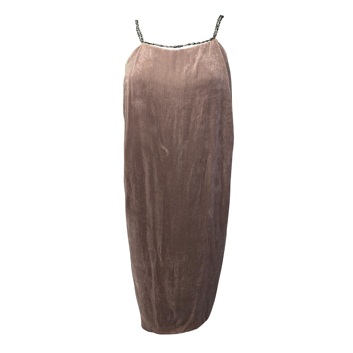 Bottega Veneta Chain-Embellished Velvet Mini Dress