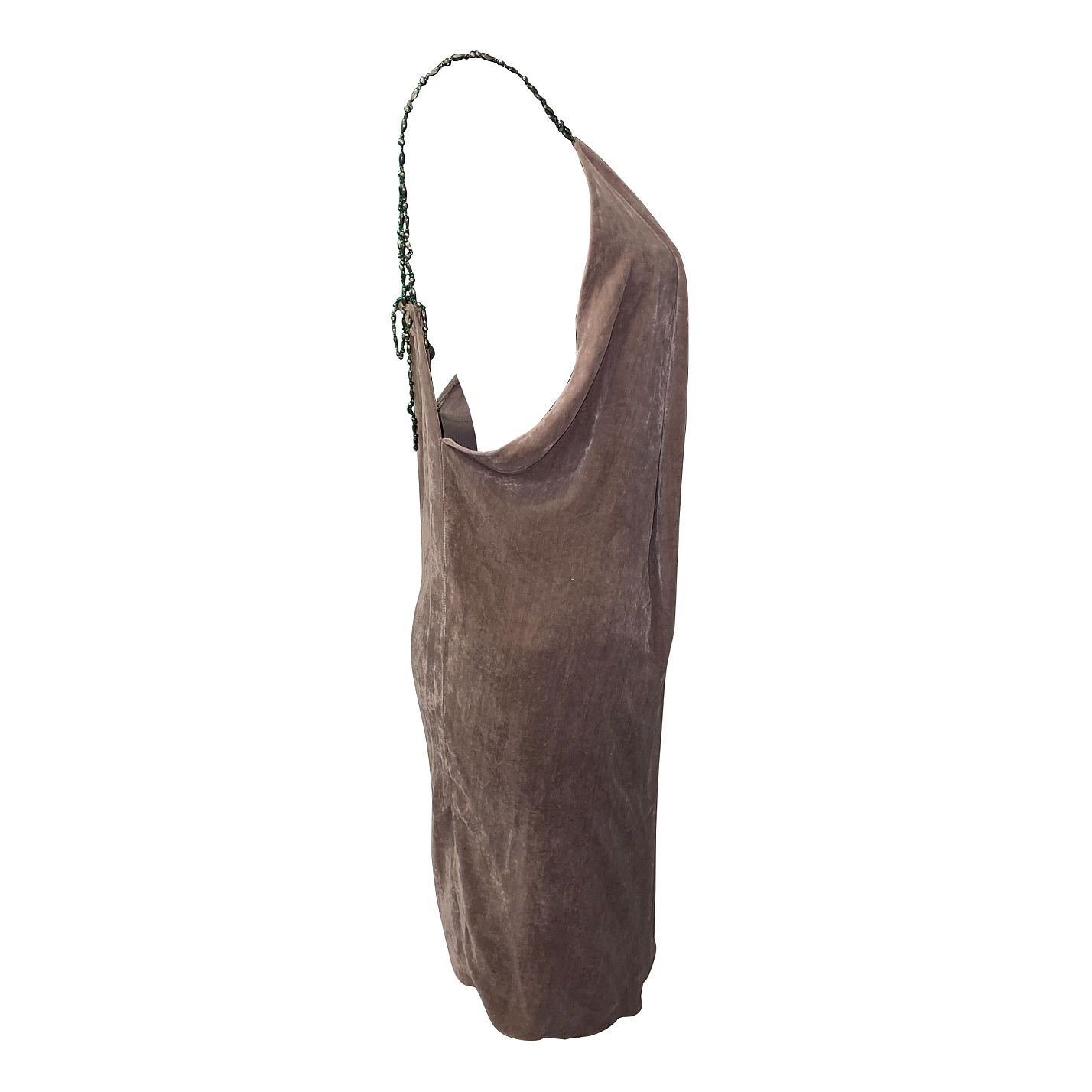 Bottega Veneta Chain-Embellished Velvet Mini Dress
