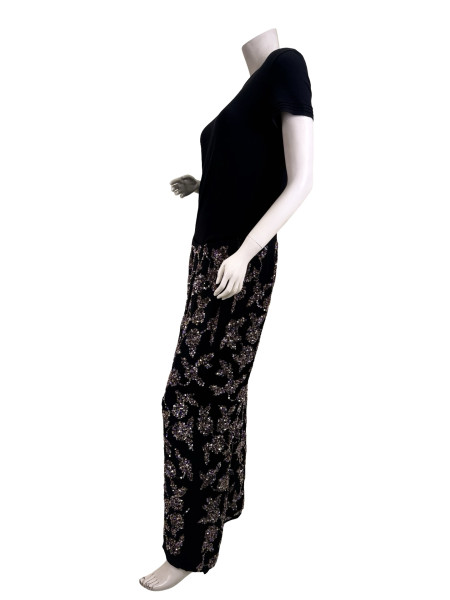 ERIK SCHAIX Black Embellished Crepe Trousers
