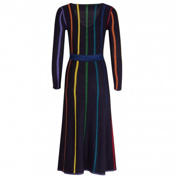 Dhela Multicolour-Striped Knit Dress