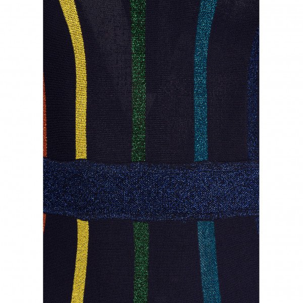 Dhela Multicolour-Striped Knit Dress