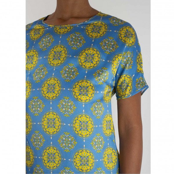 Seren Patterned Silk Top