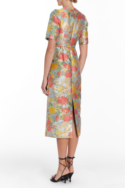 Markarian NY Gladys Floral Jacquard Midi Dress