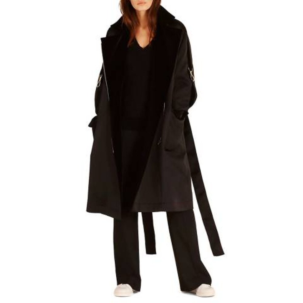 Amanda Wakeley Satin Oversized Trench Coat