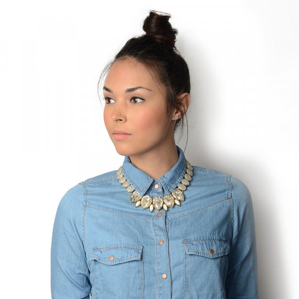 St Erasmus Frangipani Tears of Petals Crystal Necklace
