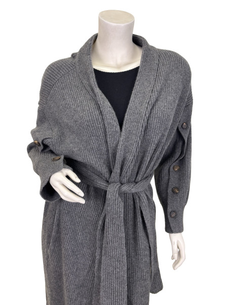 Brunello Cucinelli Long Ribbed Knit Cardigan