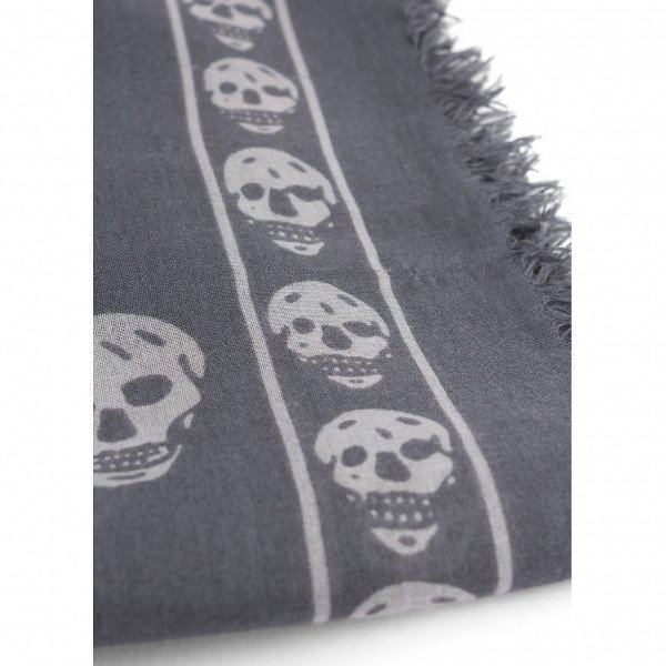 Alexander McQueen Skull Print Silk Scarf