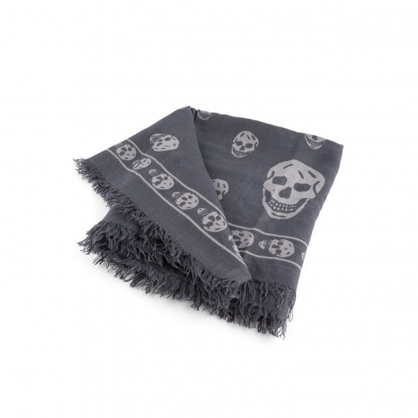 Alexander McQueen Skull Print Silk Scarf