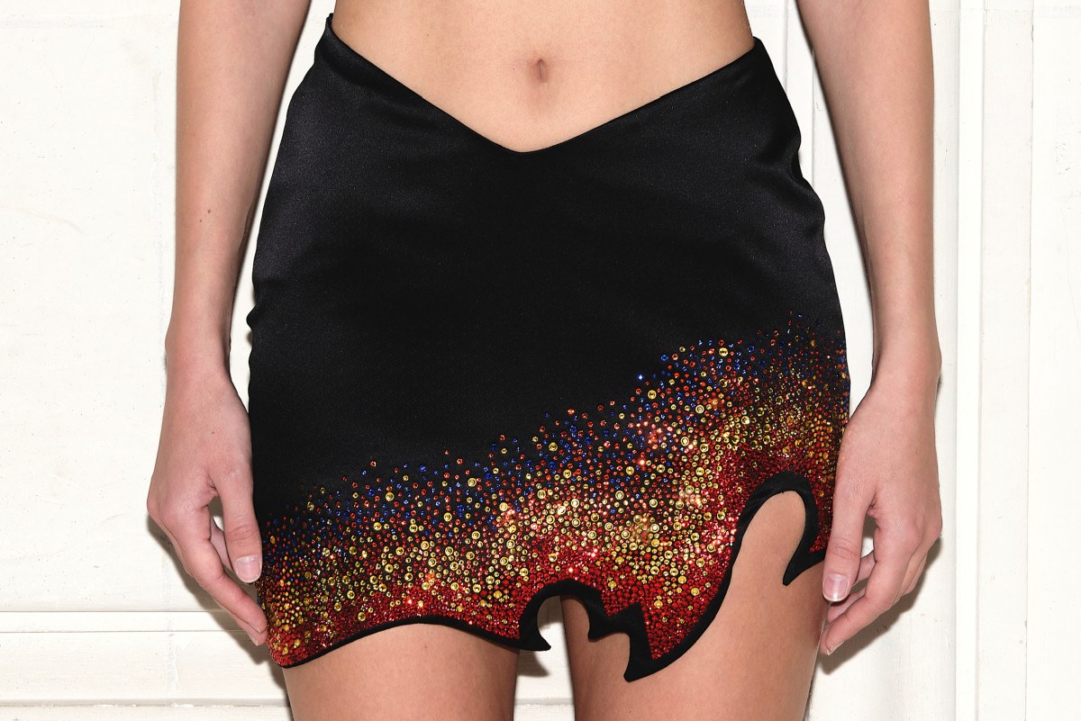 Maison Souraya Crystal Fire Skirt