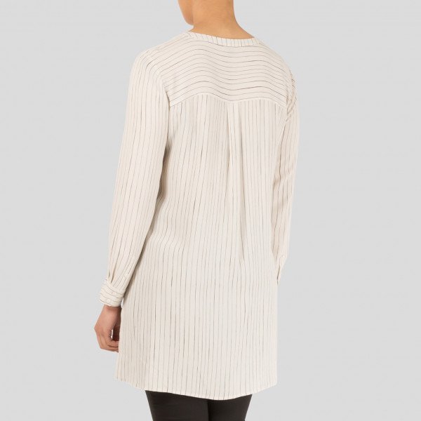 Eileen Fisher Pinstripe Silk Shirt