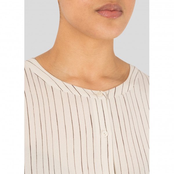 Eileen Fisher Pinstripe Silk Shirt