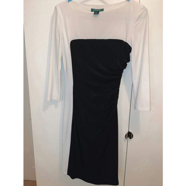 Ralph Lauren Three Quarter Sleeve Colour Block Sheath Dress