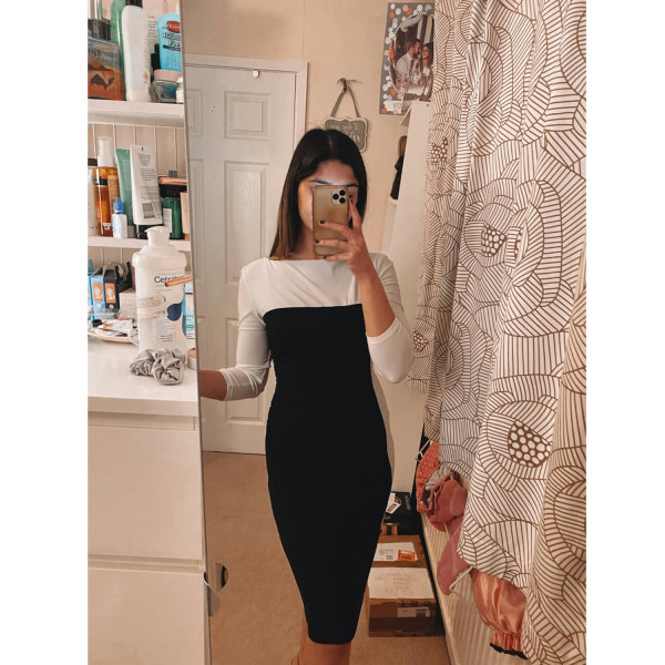 Ralph Lauren Three Quarter Sleeve Colour Block Sheath Dress
