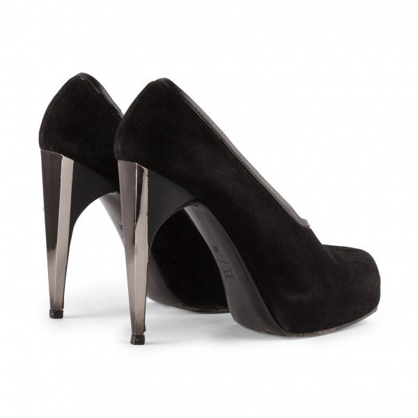 Lanvin Suede Pumps With Mirror Heel