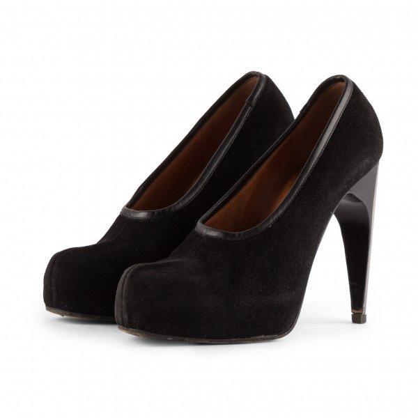 Lanvin Suede Pumps With Mirror Heel