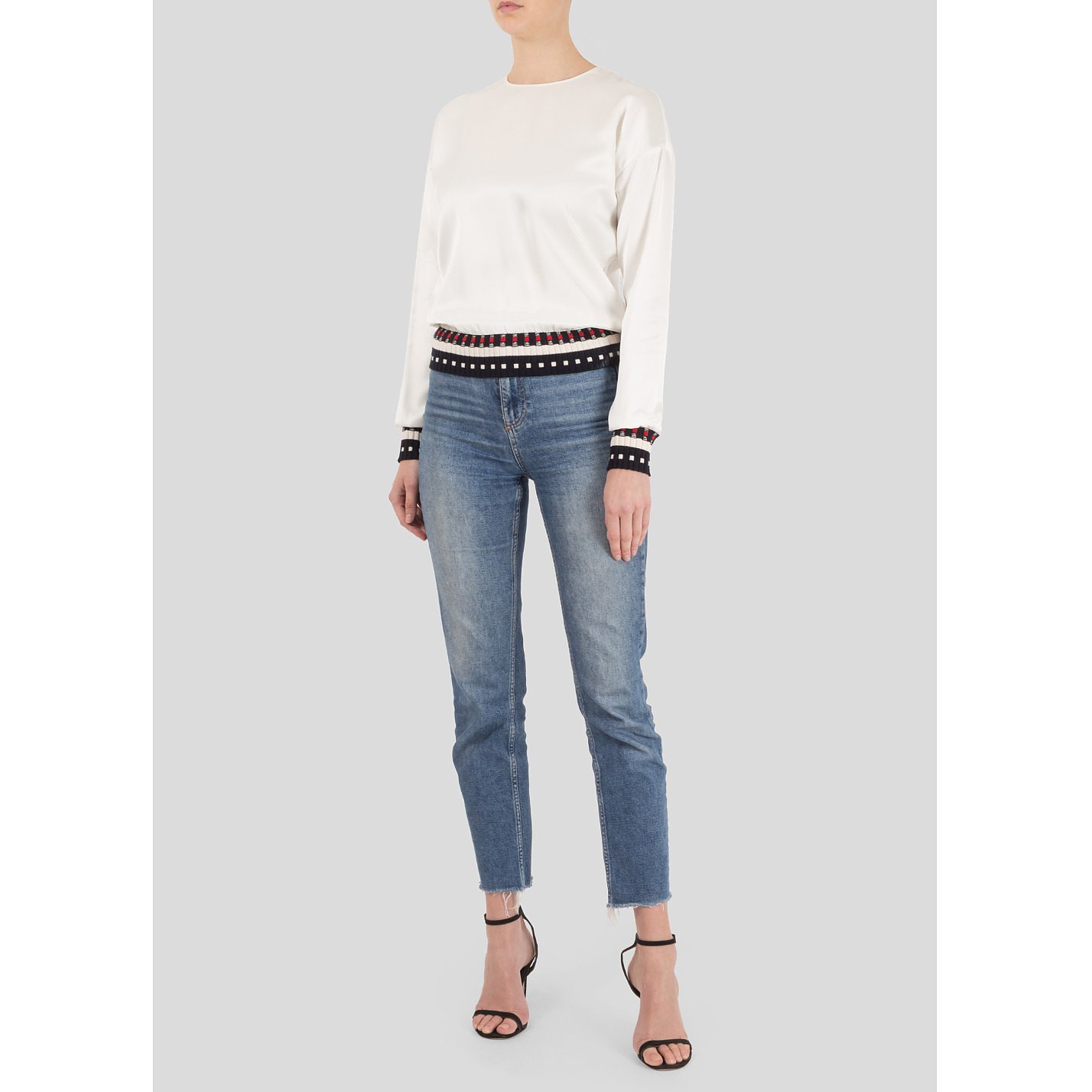 Victoria Beckham Top With Knitted Hem