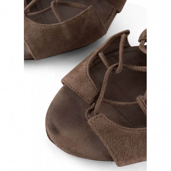 Jimmy Choo Cord Tie Suede Sandals