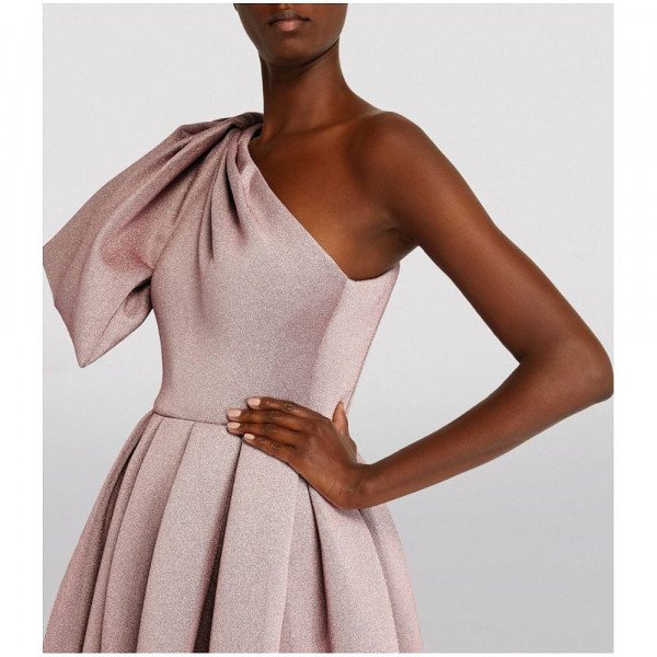 Jovani One-Shoulder Pleated Gown