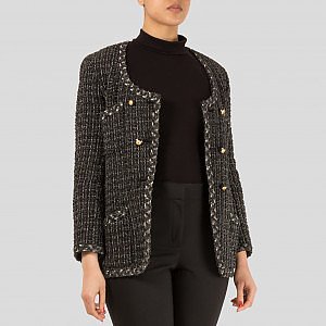 Rent Buy CHANEL Wool Gripoix Tweed Jacket