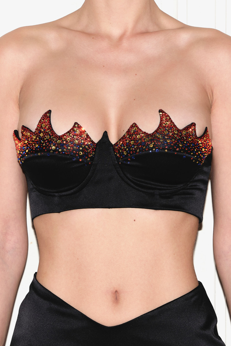 Maison Souraya Crystal Fire Bralette Top