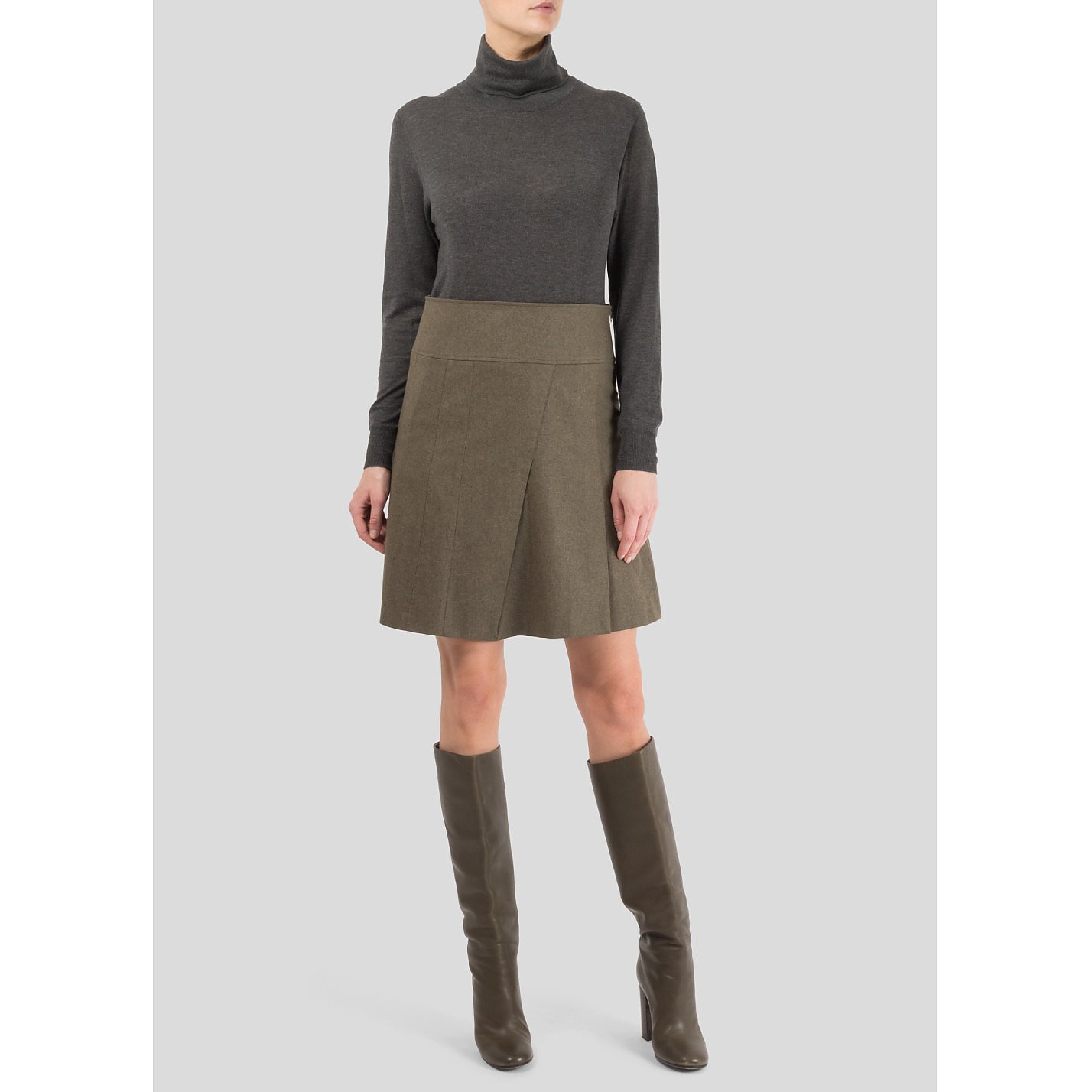 Burberry Pleated Wool Skirt