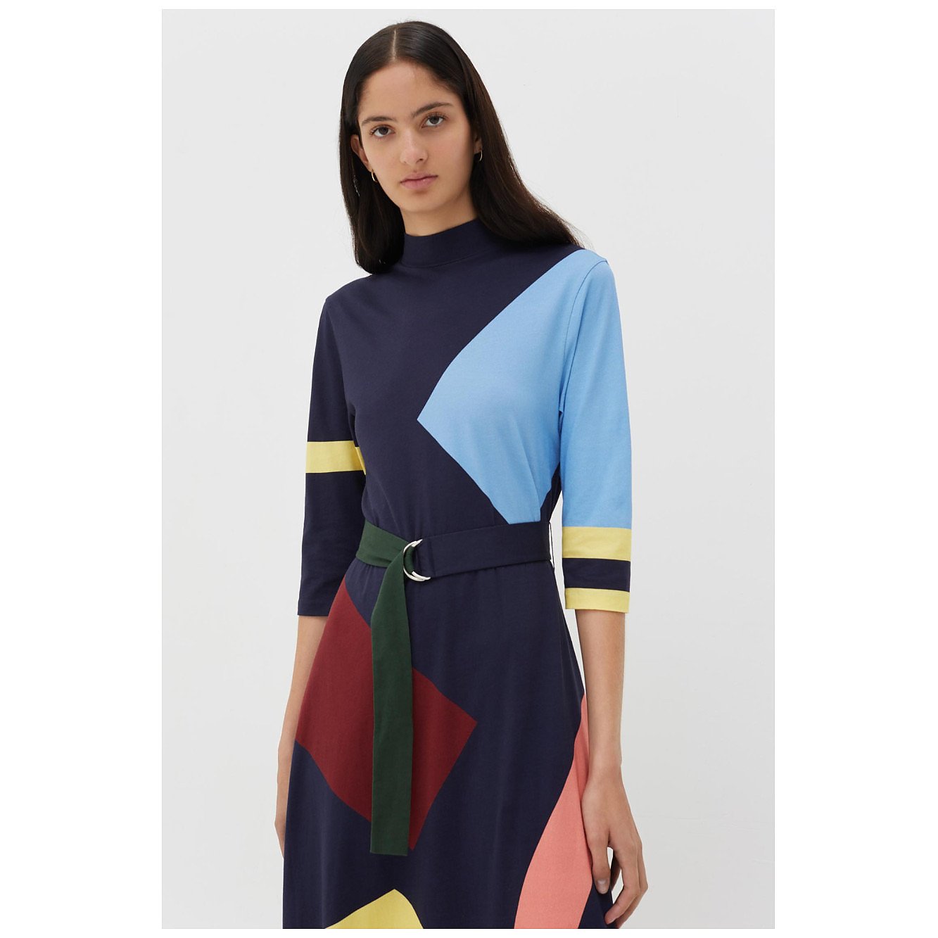 Chinti and Parker Abstract Cotton-Jersey Dress