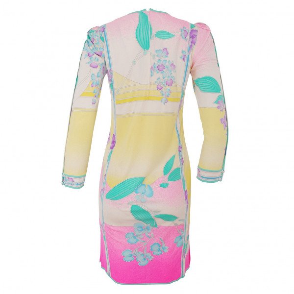 Leonard Paris Long Sleeved Printed Dress