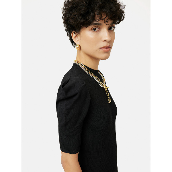 Jigsaw Puff Sleeve Knitted Dress