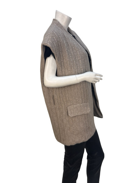 FRANK NAMANI Reversible Cashmere Knit Vest