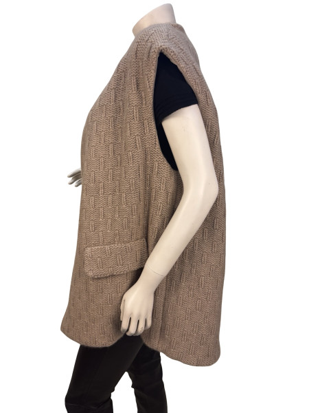 FRANK NAMANI Reversible Cashmere Knit Vest