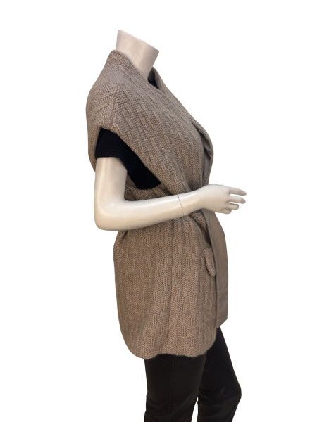 FRANK NAMANI Reversible Cashmere Knit Vest