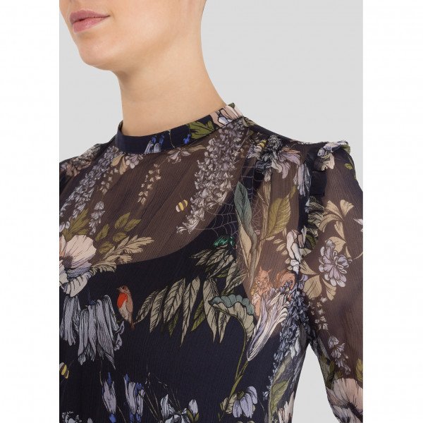 Markus Lupfer Adelia Wild Utopia Chiffon Dress