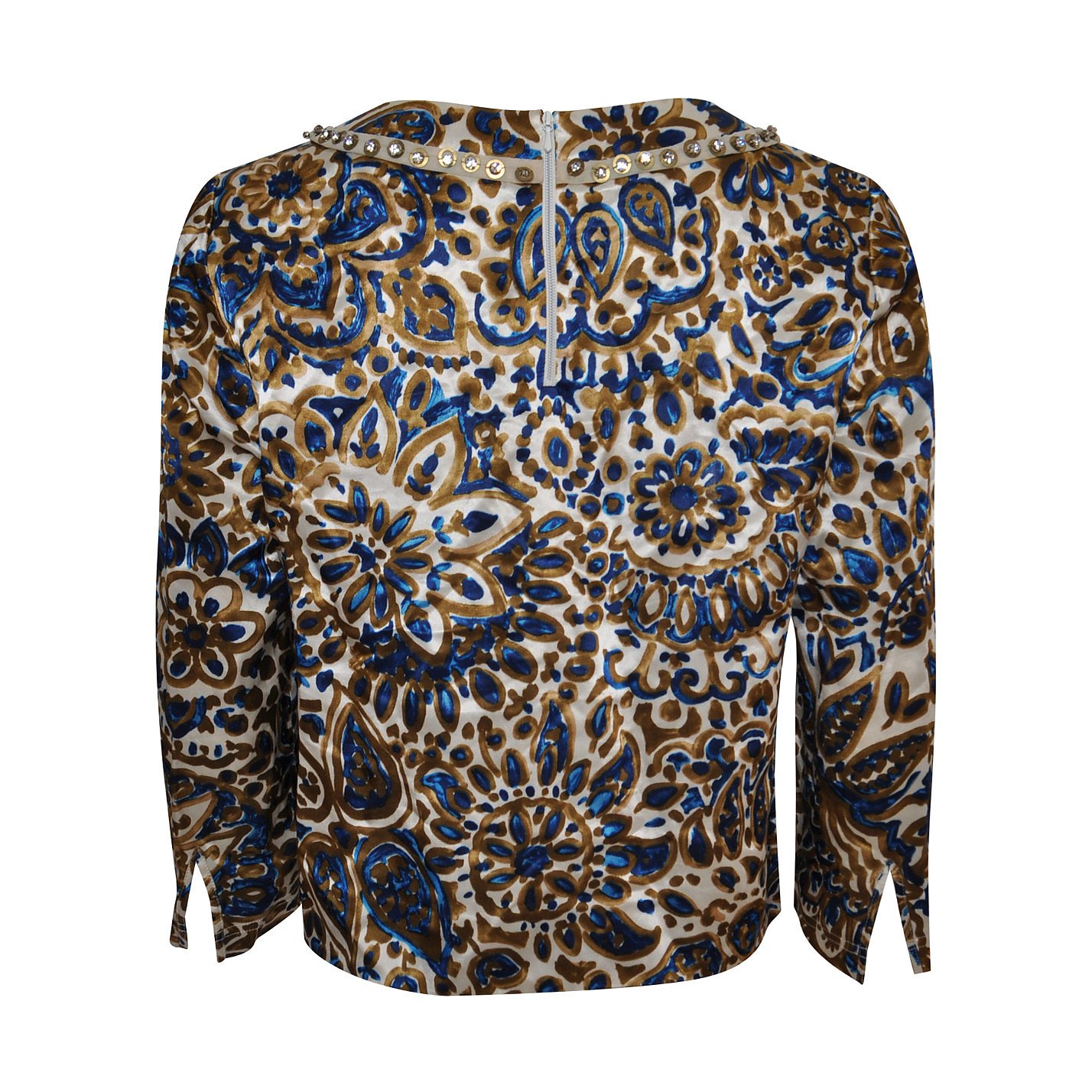 Chloé Printed Blouse With Crystal Embellishment