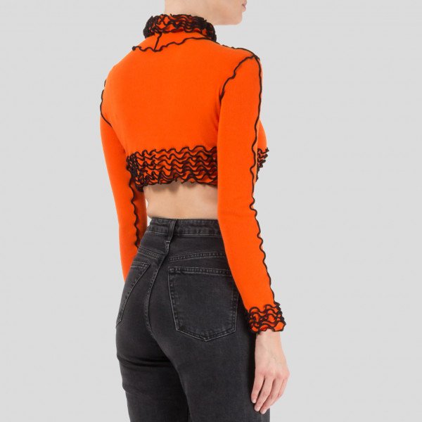 Minnanhui Frill Detail Crop Top