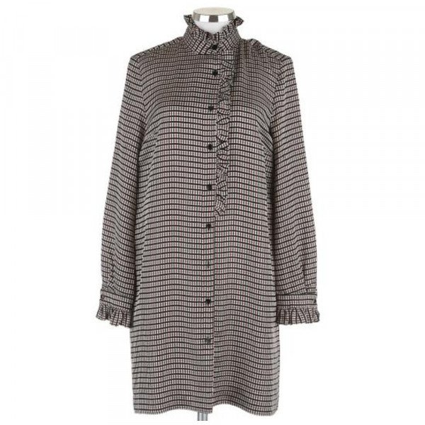 Sandro Checked Shirt Dress