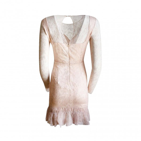 Emilio De La Morena Metallic Pastel Lace Dress