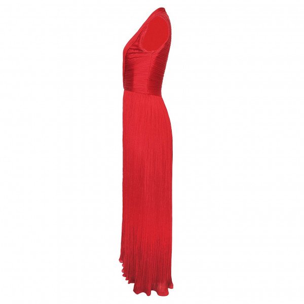 Halston heritage online pleated halter dress